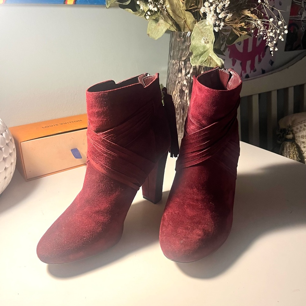 White House Black Market Tassel Booties